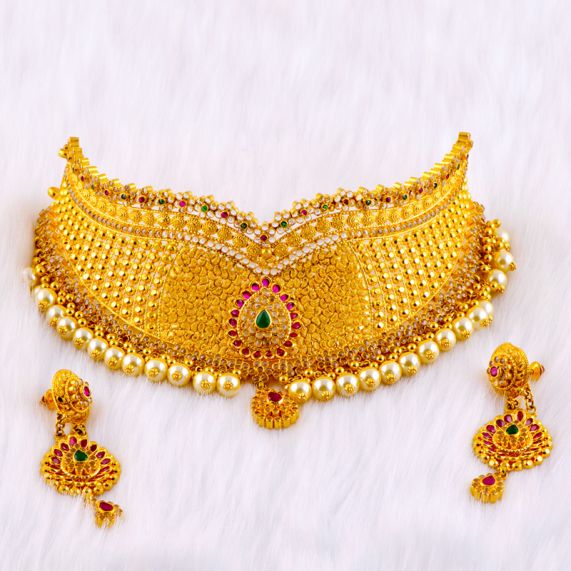 gold long necklace designs with weight and price