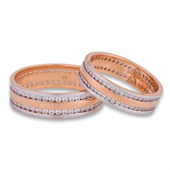 Buy Zavya 92.5 Sterling Silver Rose Gold Couple Rings - Set of 2 Online At  Best Price @ Tata CLiQ