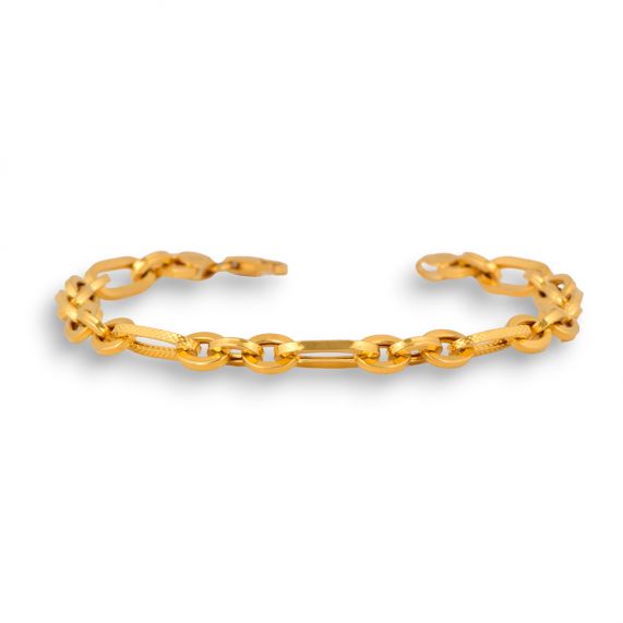 Italian Collection - 14k Yellow Gold 10.5mm Chunky Link Chain Bracelet  14IGBR105Y - D&D Jewelry in Walnut Creek CA
