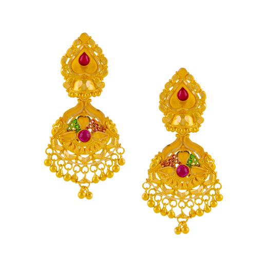 Buy 22Kt Exquisite Gold Bengali Earrings 78VZ862 Online from Vaibhav  Jewellers