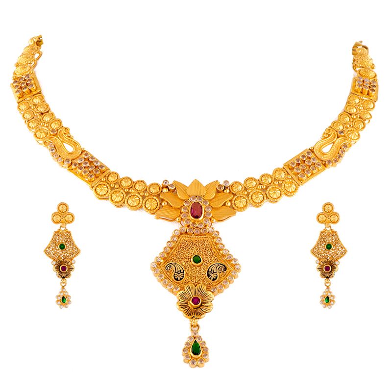 antique gold necklace set